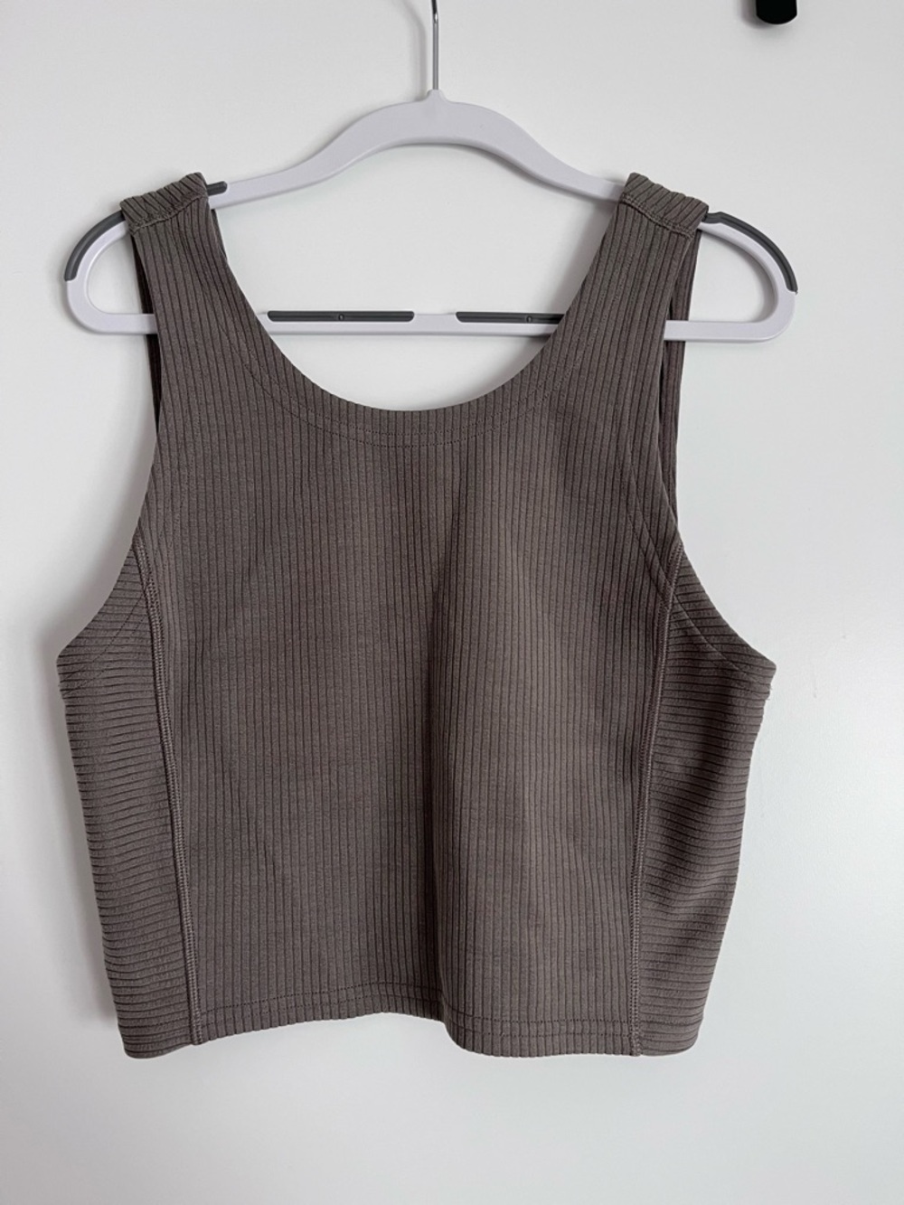 Lululemon Ribbed reversible Scoop Neck Tank Top in Taupe